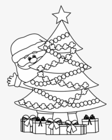 Transparent White Christmas Ornament Png - Christmas Clip Art Black And White, Png Download, Transparent PNG