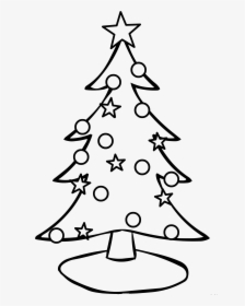 Christmas Tree For Colouring, HD Png Download, Transparent PNG