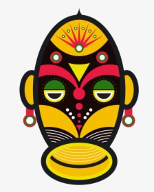 African Traditional Tribal Mask - Traditional Tribal African Mask, HD Png Download, Transparent PNG