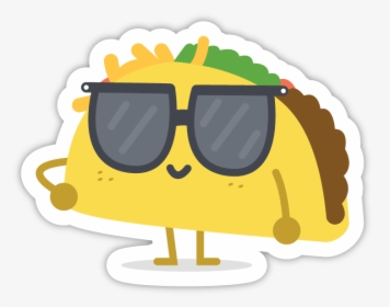 Artboard 6 - Cartoon Taco With Glasses, HD Png Download, Transparent PNG
