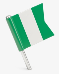 Square Flag Pin - Nigeria Flag Map Pin Transparent, HD Png Download, Transparent PNG