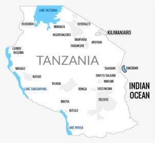 Tanzania Safari Map - Map, HD Png Download, Transparent PNG