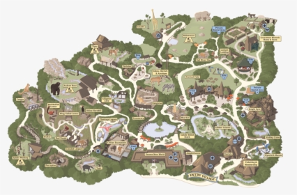 Nashville Zoo Map, Vector Illustration - Nashville Zoo Park Map, HD Png Download, Transparent PNG