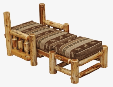 Cedar Futon Chair And Ottoman And Cover - Bed Frame, HD Png Download, Transparent PNG