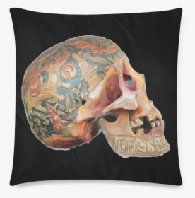 Colored Human Skull Custom Zippered Pillow Case 18 - Cushion, HD Png Download, Transparent PNG