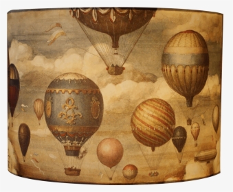 Lampshade With Hot Air Balloon Design - Hot Air Balloon Drum Lampshade, HD Png Download, Transparent PNG