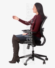 Transparent Person Sitting Side Png - Office Chair, Png Download, Transparent PNG