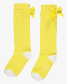 Picture Of Ariana Dee Yellow Sparkle Knee Socks - Sock, HD Png Download, Transparent PNG