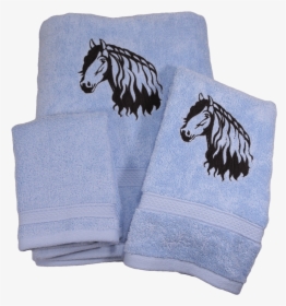 Friesian Horse Head Outline Embroidered Bath Towels - Towel, HD Png Download, Transparent PNG