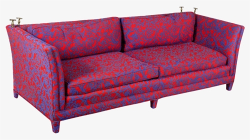 1980s Post Modern Hollywood Regency Jacobean Coral - Studio Couch, HD Png Download, Transparent PNG