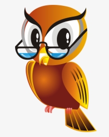 Owl With Glasses Clipart, HD Png Download, Transparent PNG