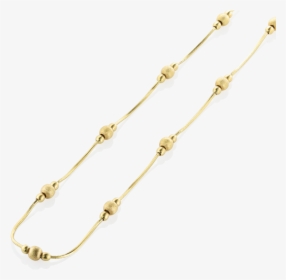 18k Yellow Gold Bead Chain Necklace - Chain, HD Png Download, Transparent PNG