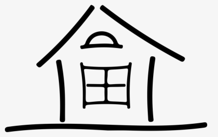 Line Art Drawing House Computer Icons Cc0 - Simple Clip Art House, HD Png Download, Transparent PNG