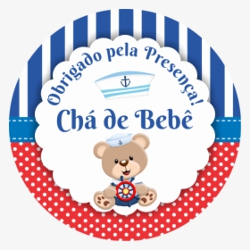 Adesivo De Bebê Ursinho Marinheiro Azul Redondo Persona - Birthday, HD Png Download, Transparent PNG