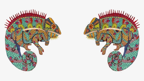 Cosmic Chameleon And Magic Mushroom - Illustration, HD Png Download, Transparent PNG