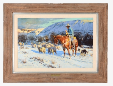 Oil On Board Winter Wool & Wet Snow By Loren Fry - Picture Frame, HD Png Download, Transparent PNG