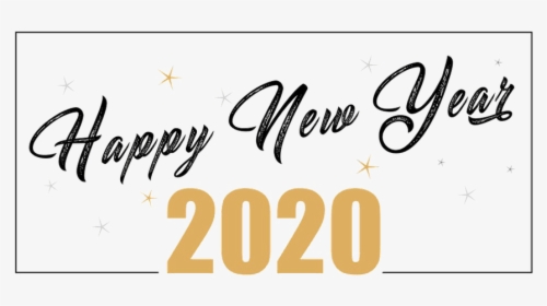 New Years - Happy New Year 2020 Text Png, Transparent Png, Transparent PNG