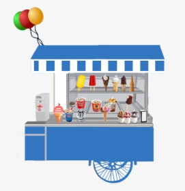 Ice Cream Clipart Booth - Ice Cream Booth Cartoon, HD Png Download, Transparent PNG