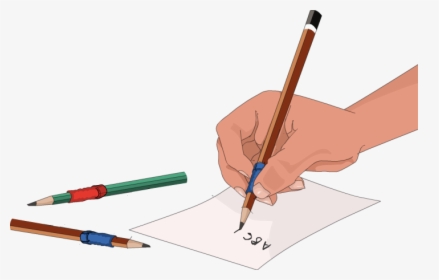 Gripperforholdingpencil - Writing, HD Png Download, Transparent PNG