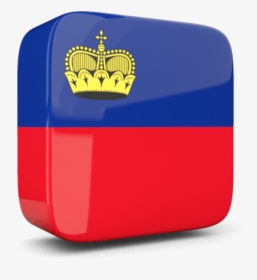 Glossy Square Icon 3d - Flag Of Liechtenstein, HD Png Download, Transparent PNG