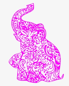 Transparent Elephant Mandala Png - Elephant Trunk Up Drawing, Png Download, Transparent PNG