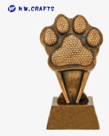 Trophies Pet Dog Cat Paw Print Cat Show Trophy 2 Sizes - Bronze Sculpture, HD Png Download, Transparent PNG