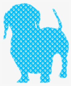 Hd Paw Prints Animals Images Dachshund Dinosaur Stuffed - Blue Shirt White Polka Dots, HD Png Download, Transparent PNG