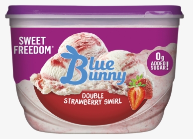 Sweet Freedom® Double Strawberry Swirl - Blue Bunny Strawberry Ice Cream, HD Png Download, Transparent PNG