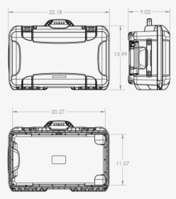 Dimensions Of The Nanuk 935 6 Up Pistol Hard Case - Sketch, HD Png Download, Transparent PNG