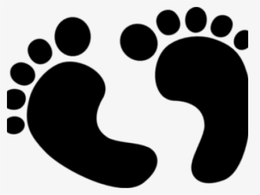 Grey Clipart Footprints - Baby Feet Clip Art Black And White, HD Png Download, Transparent PNG