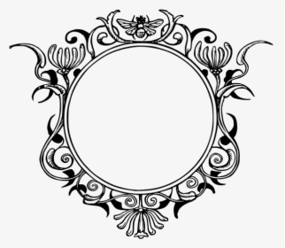 Ornate Frame In Black And White - Ornament Oval Png, Transparent Png, Transparent PNG