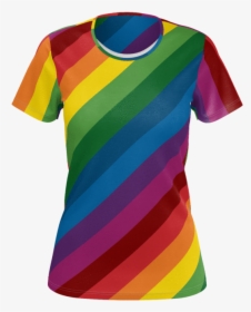 Retrorainbow Diagonal Stripe All Over Print Women S - Graphic Design, HD Png Download, Transparent PNG