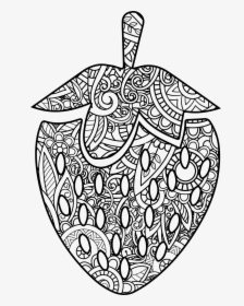 Strawberry Zentangle Custom Cover Engraving - Line Art, HD Png Download, Transparent PNG