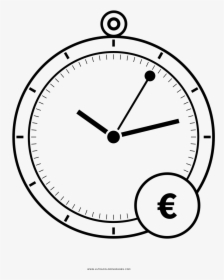 Time Is Money Coloring Page - Wall Clock, HD Png Download, Transparent PNG