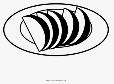 Apple Slices Coloring Page - Drawing, HD Png Download, Transparent PNG