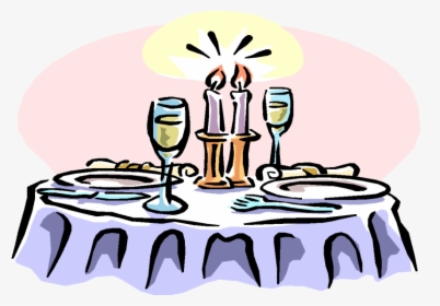 A Cartoon Waiter At A Fine Dining Establishment Serving - Fancy Dinner Clip Art, HD Png Download, Transparent PNG