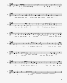 We Re Not Gonna Take It Sheet Music Composed By Twisted - Lord Of The Rings Clarinet Sheet Music, HD Png Download, Transparent PNG