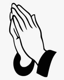 Wife Public Domain Clipart Vector Free Public Domain - Praying Hands Clipart Black And White, HD Png Download, Transparent PNG