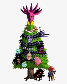 Cartoon Illustration Tree Christmas Tree - Illustration, HD Png Download, Transparent PNG