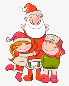 Claus Illustration Christmas Vector Mrs - Santa Claus And Kid Vector, HD Png Download, Transparent PNG