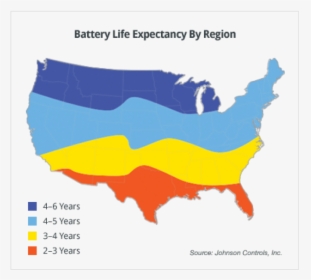 Car Battery Life Expectancy Map, HD Png Download, Transparent PNG