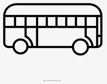 Bus Coloring Page - Onibus Desenho Para Colorir, HD Png Download, Transparent PNG