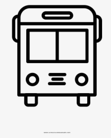 Bus Coloring Page - Icon, HD Png Download, Transparent PNG