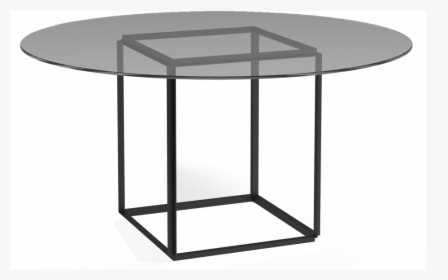 Iron Black Frame, Smoked Glass Table Top,new Works,dining - Table, HD Png Download, Transparent PNG