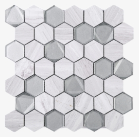 Wooden Grey And Grey Glass Mosaic Tile - Mosaic, HD Png Download, Transparent PNG