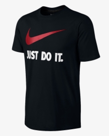 A Picture Of Just Do It Swoosh T-shirt Black/varsity - Nike, HD Png Download, Transparent PNG