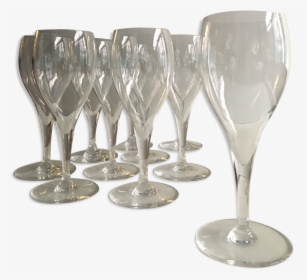 Lot Of 10 Baccarat Crystal Wine Glasses Model Saint - Wine Glass, HD Png Download, Transparent PNG