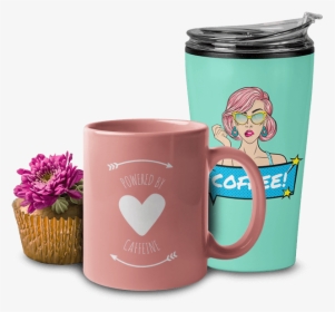 Mug Mockup - Floral Design, HD Png Download, Transparent PNG