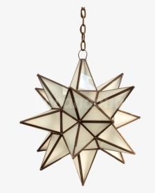 Lampara Estrella De Cristal - Moravian Star Lantern Glass Pattern, HD Png Download, Transparent PNG