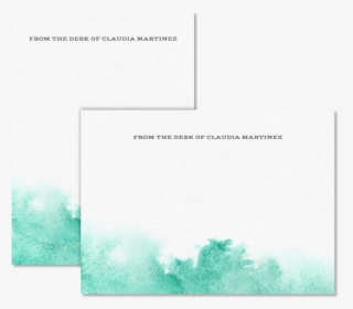 Watercolor Stationery Teal - Paper, HD Png Download, Transparent PNG